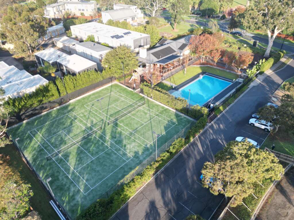 Aerial photo of Springthorpe homes and shared community facilities