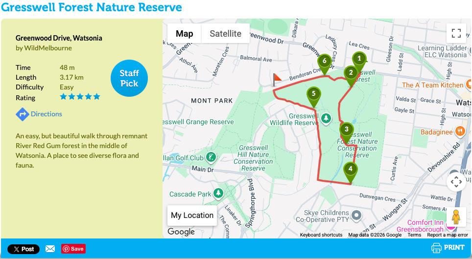 Map screenshot — Gresswell Forest Nature Reserve